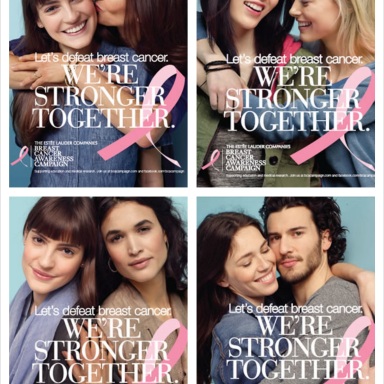 Let’s Defeat Breast Cancer. We’re Stronger Together, a campaign by Estée Lauder Companies